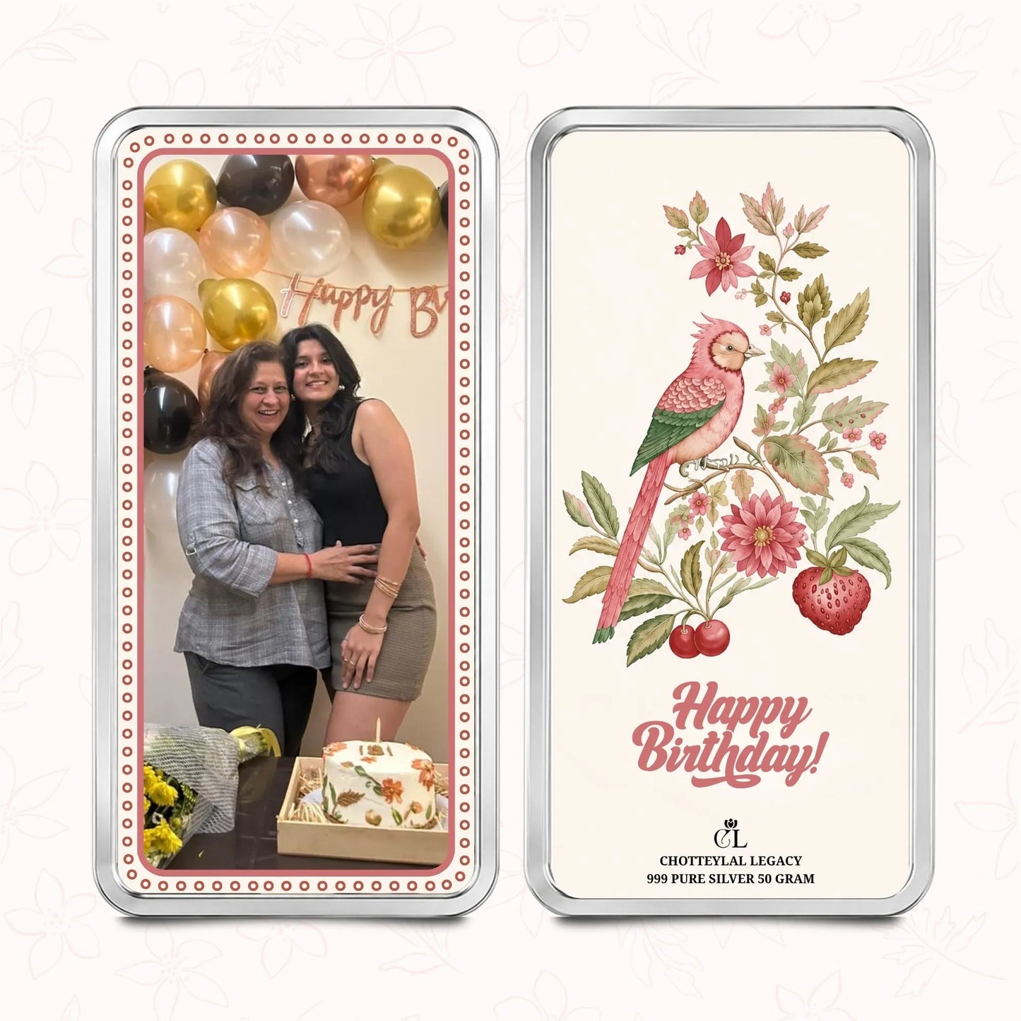 Chotteylal & Sons Customised Happy Birthday Silver Bar