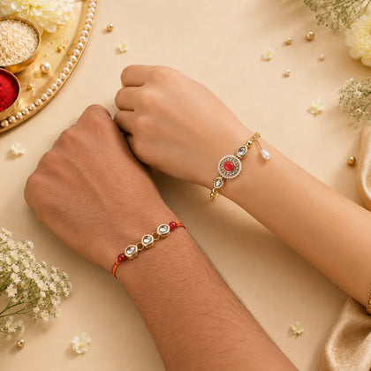 Vermilion Vows - Bhaiya Bhabhi Rakhi Set