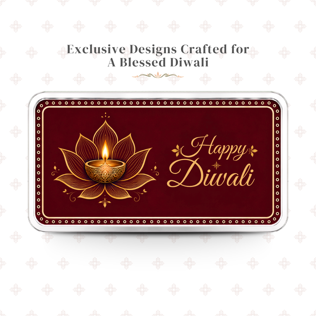Lotus & Light — 20g Silver Diwali Gift Coin