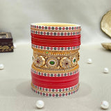 Pure Pearl Royal Radiance Kundan Red Chooda