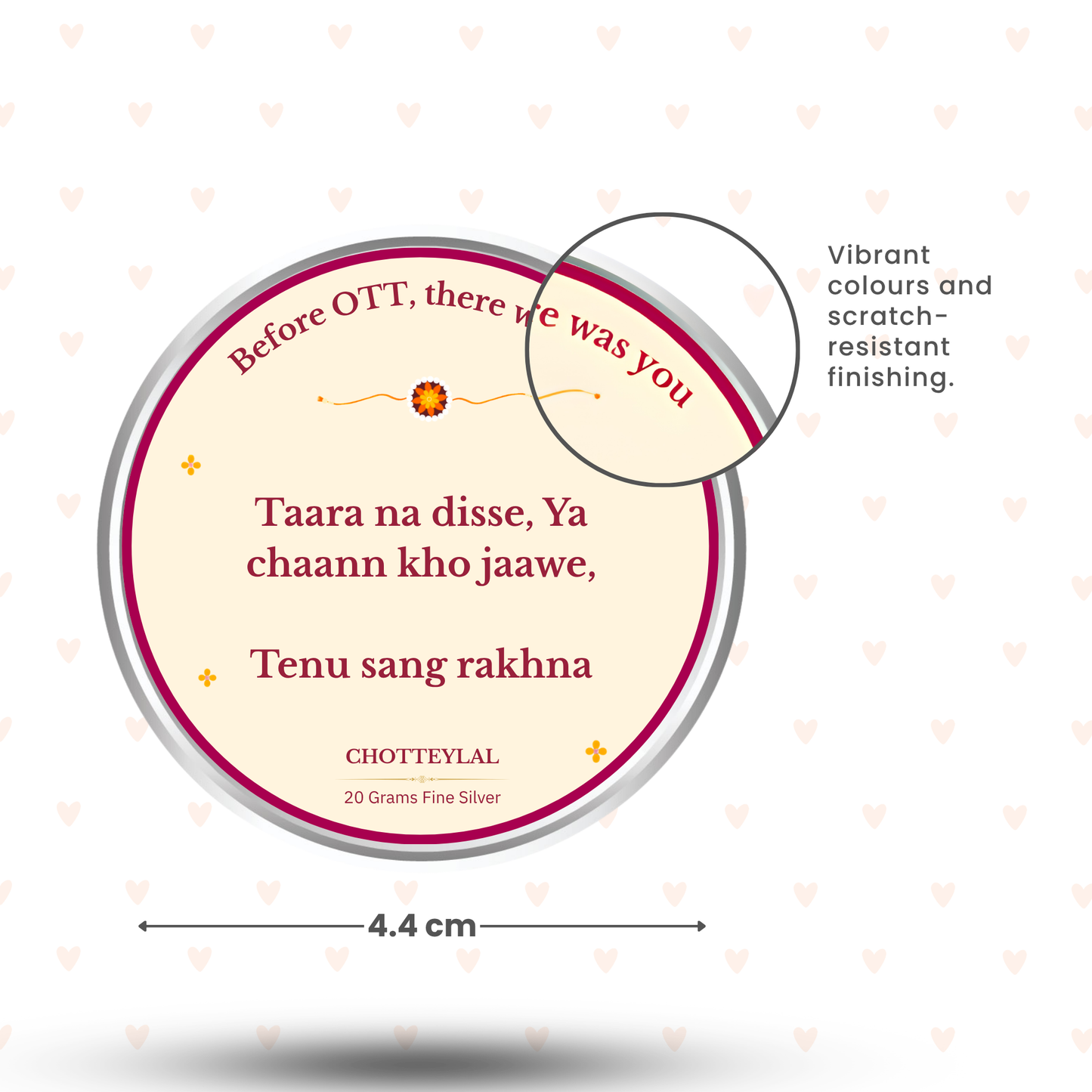 Tenu Sang Rakhna – Personalised Photo Silver Coin Raksha Bandhan Gift