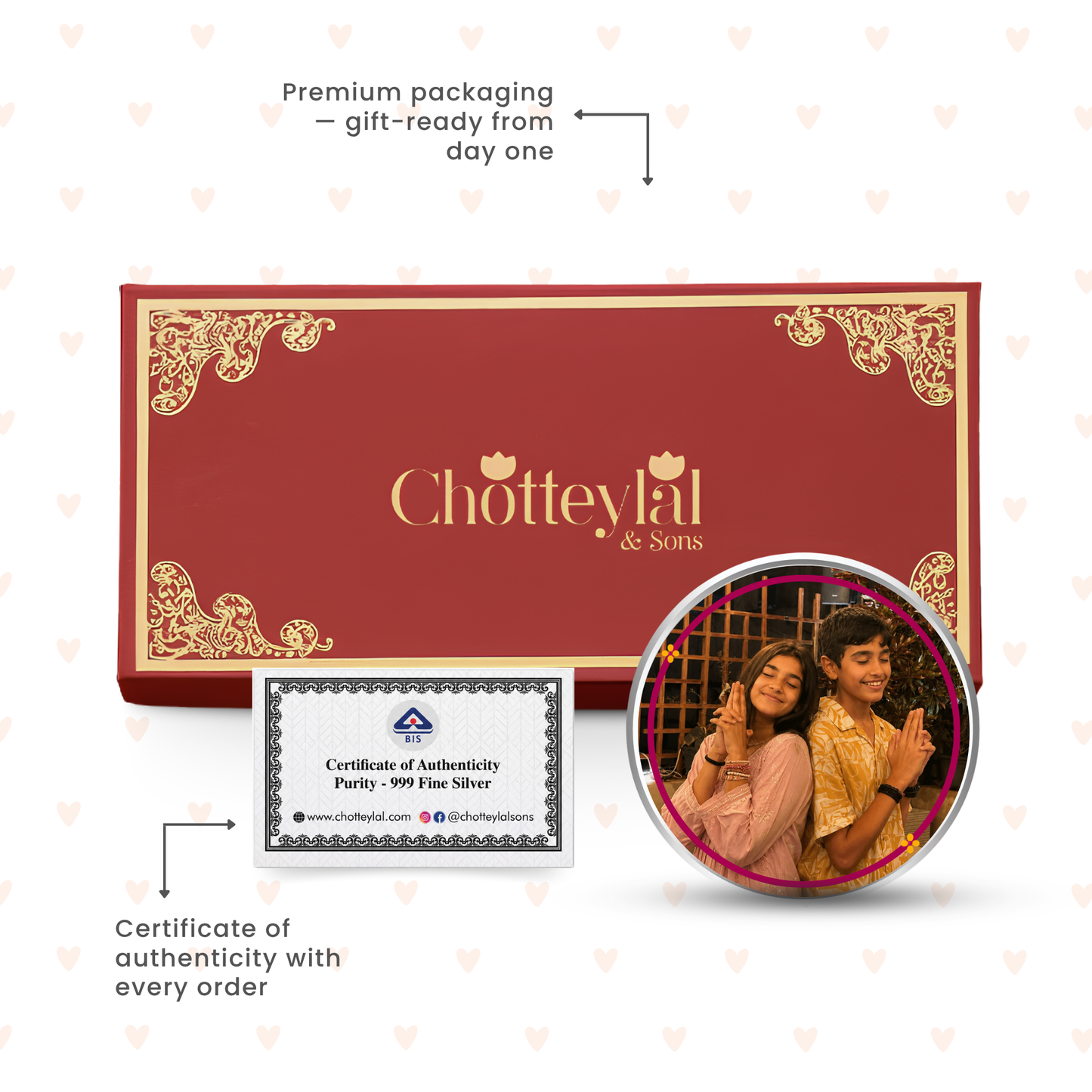 Tenu Sang Rakhna – Personalised Photo Silver Coin Raksha Bandhan Gift