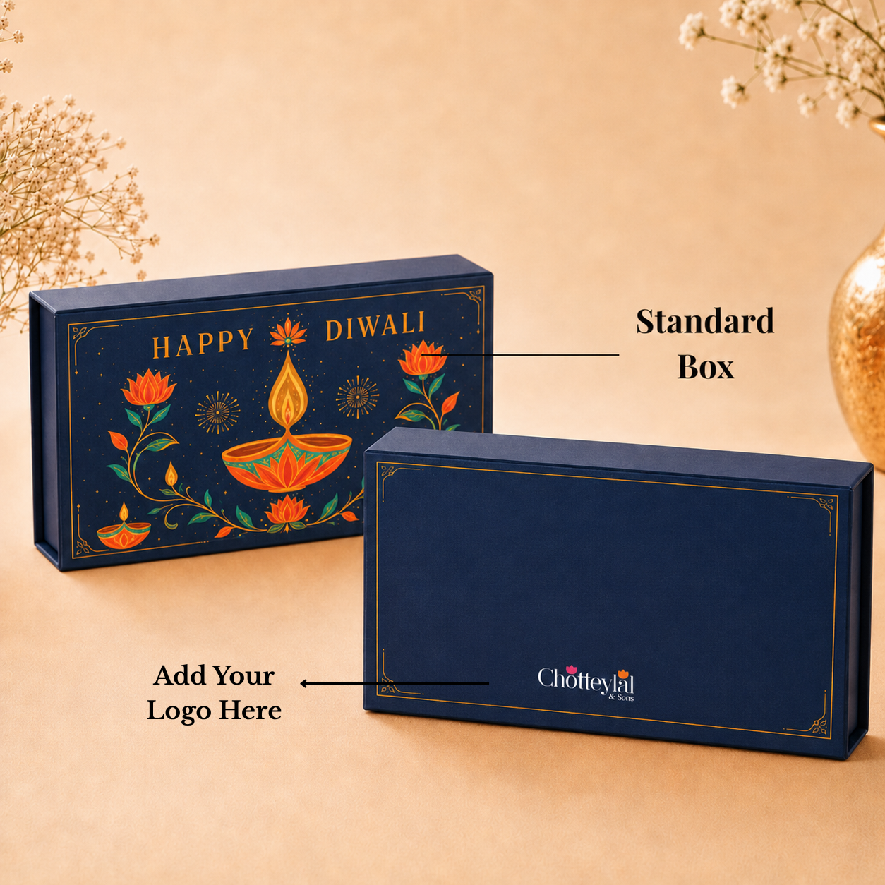 Shubh Deepawali - 6g Banyan Tree Star Set - Add Logo/Message