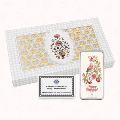 Chotteylal & Sons Customised Happy Birthday Silver Bar