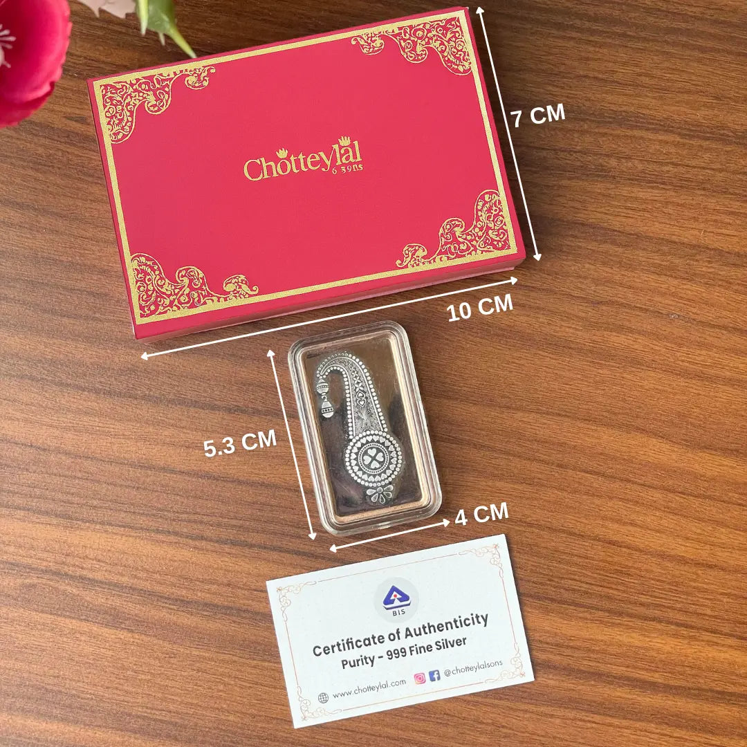 Kalangi, Bar Shape, 10 Grams, 999 Purity Silver Coin - Ready To Ship