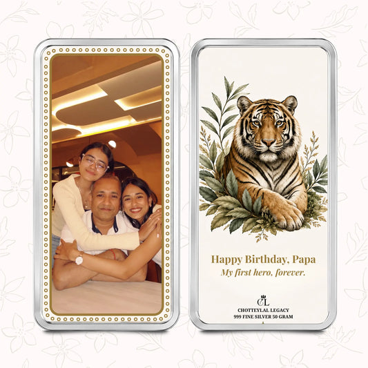 King of the Jungle Personalised Silver Coin — Add Photo & Greeting