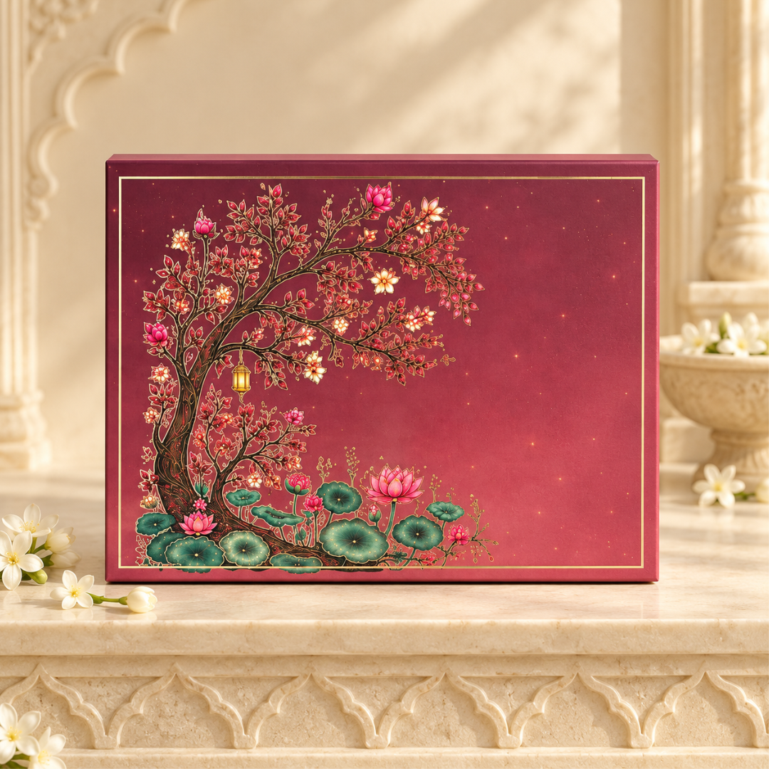 Gulabi Bagh Silver Shagun Gift Set of 7 Silver Coin Box