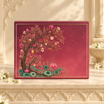 Gulabi Bagh Silver Shagun Gift Set of 7 Silver Coin Box