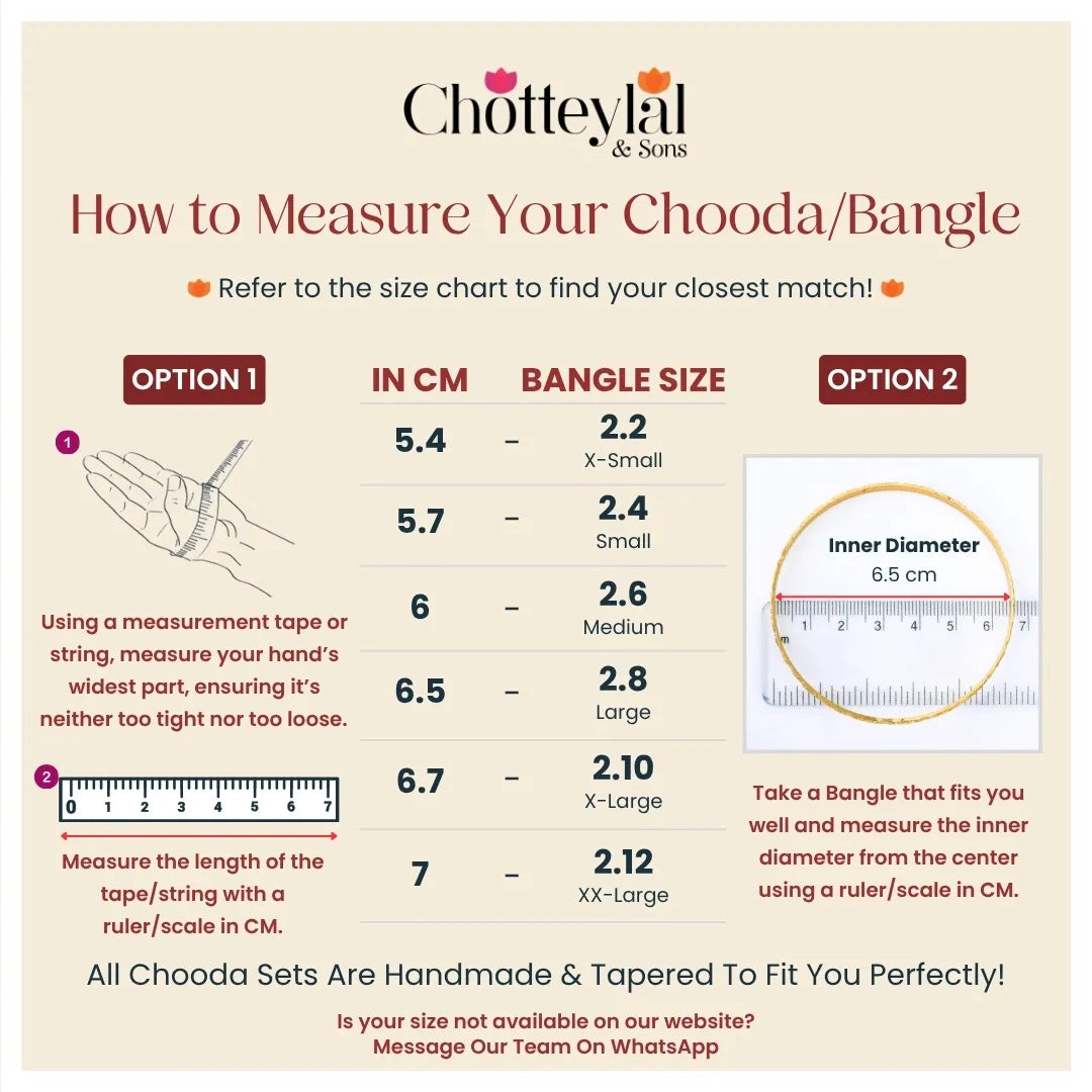 Chooda Sizer Set (Sizes 2.2–2.8) – Find Your Perfect Size