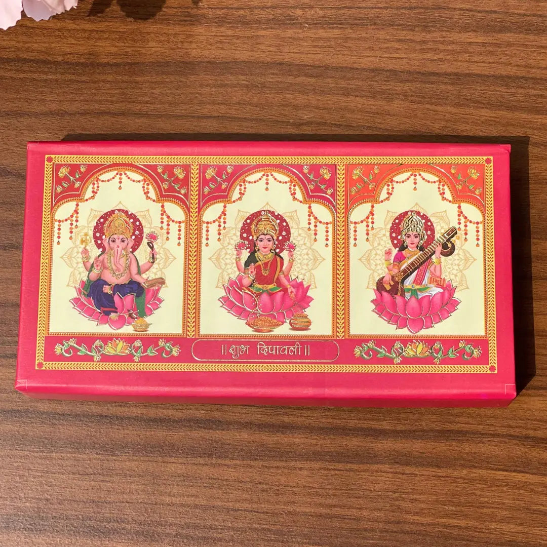 Laxmi Ganesh & Saraswati Ji Gift Box (Total 6 gm) - 999 Pure Silver