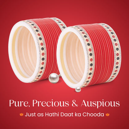 Pure Pearl Glisten Diamond Dark Red Chooda