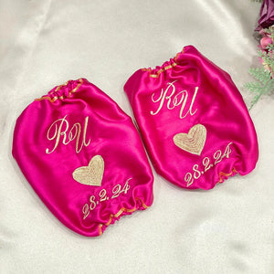 Customisable Pink Satin Chooda Cover