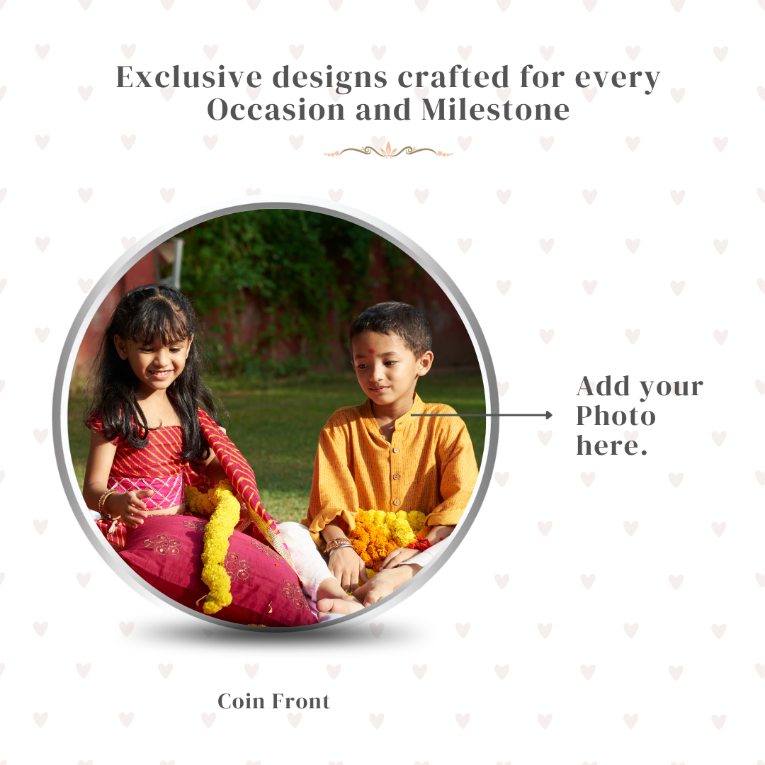 Custom Photo Design 20g Bandhan Silver Coin