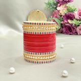 Pure Pearl Classic Shimmer Kundan Diamond Red Chooda