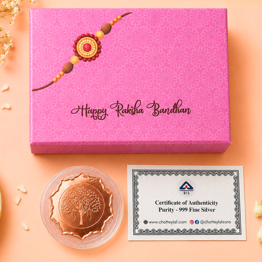 999 Pure Silver Raksha Bandhan Celebration Gift Box
