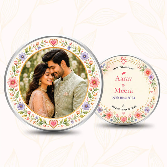 Custom Silver Coin for Anniversary/Wedding — Add Names & Dates