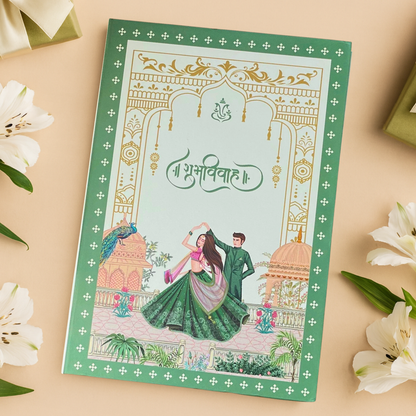 SubhVivah, Silver, Green Folder Box, 6 Coins (1 GM Each), 999 Purity Silver Coins