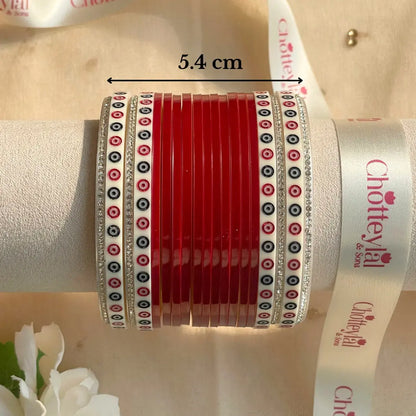 Pure Pearl Classic Heritage Diamond Maroon Chooda Set of 5