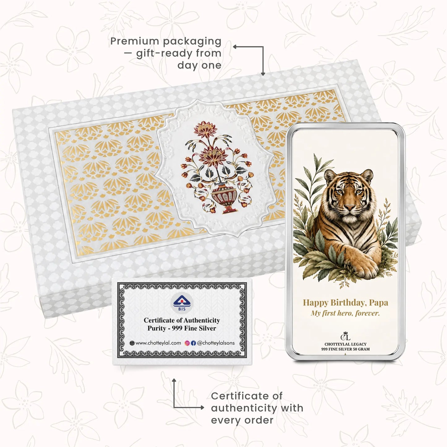King of the Jungle Personalised Silver Coin — Add Photo & Greeting