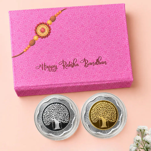Premium 999 Pure Silver Coin Gift Set for Raksha Bandhan