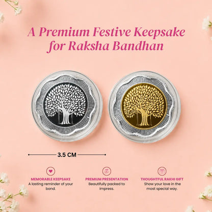 Premium 999 Pure Silver Coin Gift Set for Raksha Bandhan