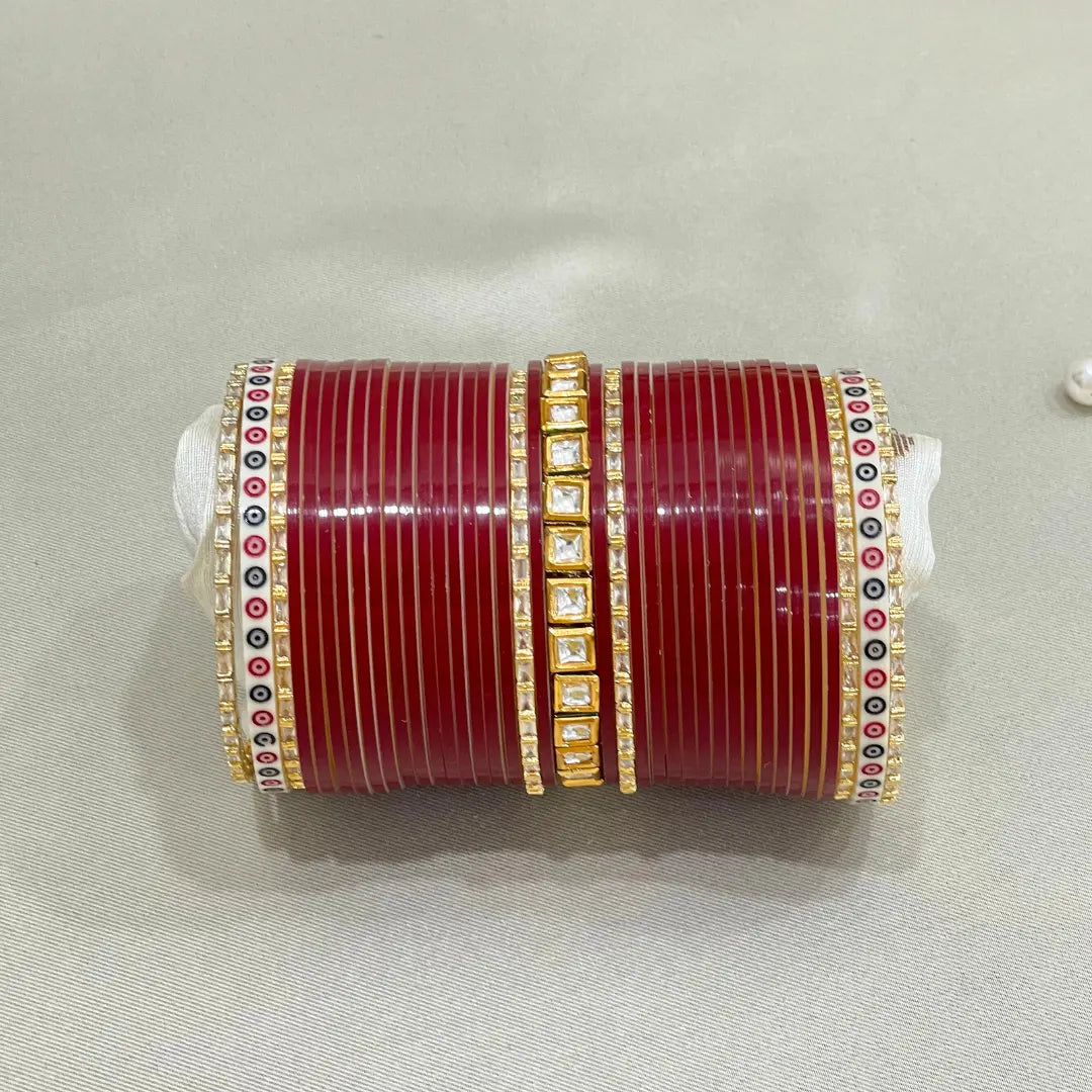 Pure Pearl Grace Kundan Red Chooda