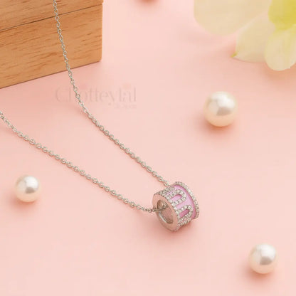 Chic Baby Pink Drum Pendant