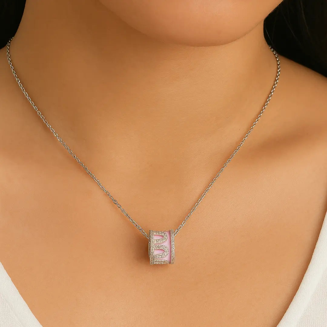 Chic Baby Pink Drum Pendant