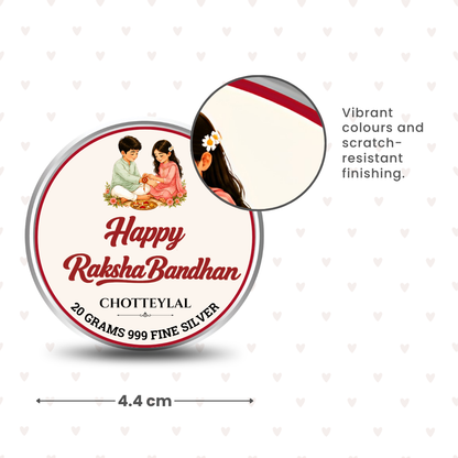 Custom Photo Design 20g Bandhan Silver Coin
