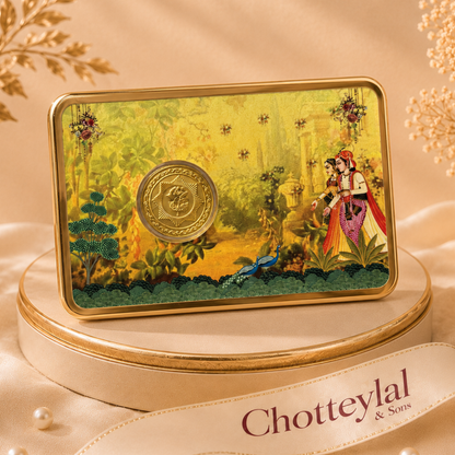 100mg Gold Rose Raja Rani Coin – Regal Couple Premium Gift