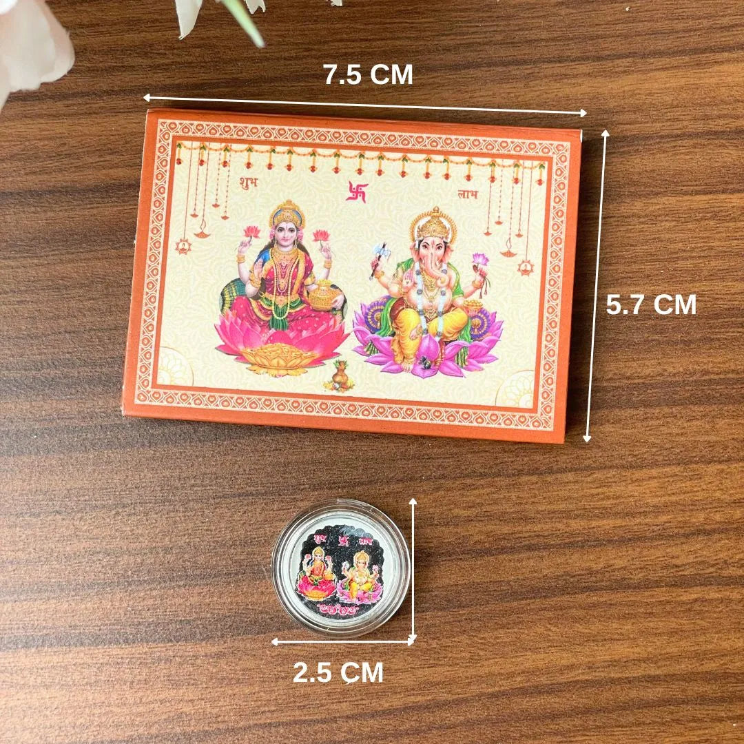 Lakshmi Ganesh Ji, Silver, Round Shape, 1 GM, 999 Purity Silver Coin