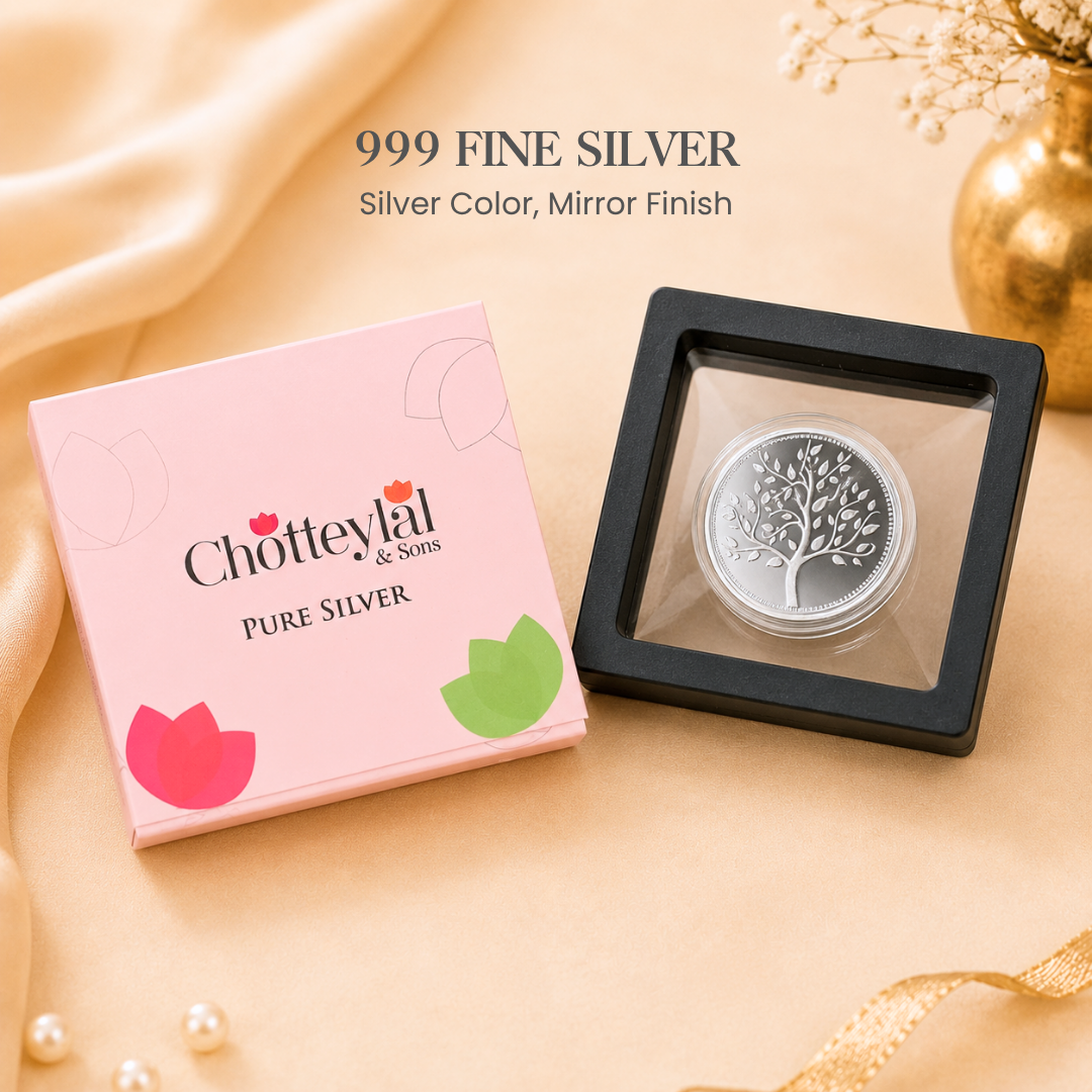 Banyan Tree, Silver, Round Shape, 1 g