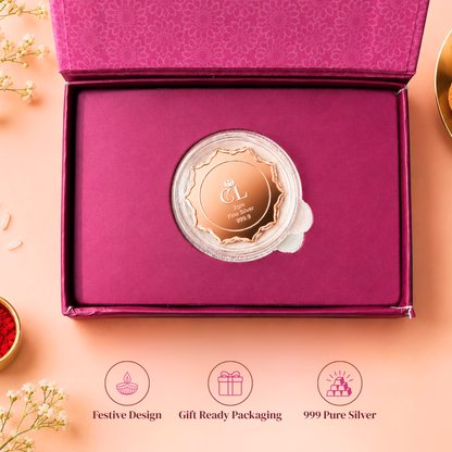 999 Pure Silver Raksha Bandhan Celebration Gift Box