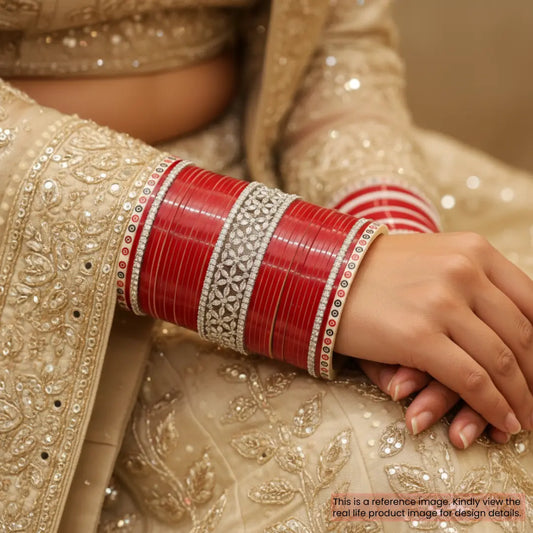 Pure Pearl Glamorous Diamond Dark Red Chooda