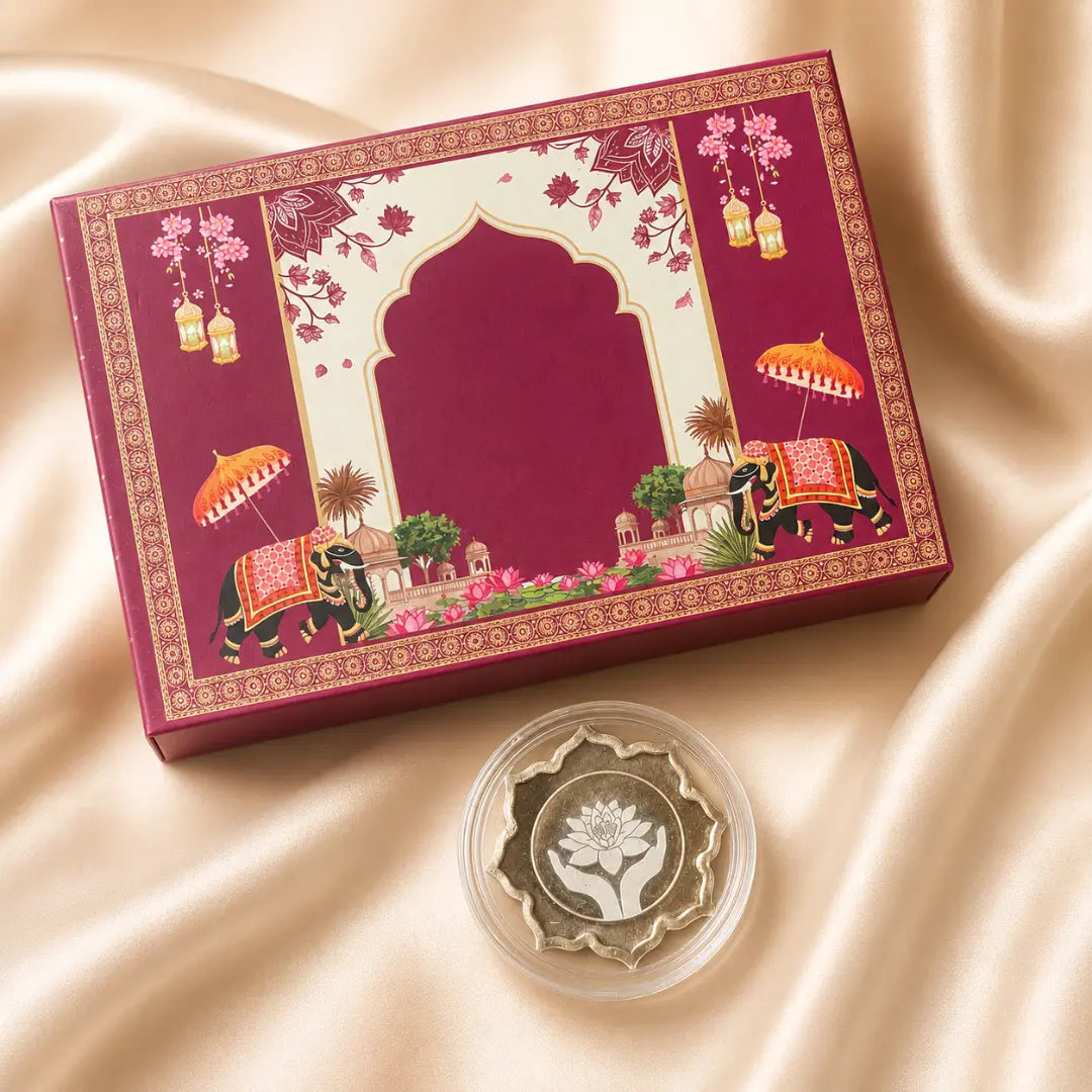 Lotus In Hand, Rose Gold Finish, Lotus Shape, Single (5 g)