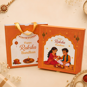 999 Pure Silver Coin Rakhi Gift Box with Gift Bag