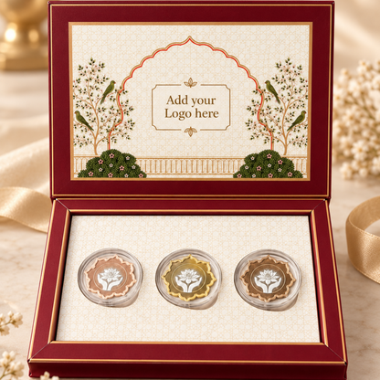 Lotus in Hand Silver Coin Set of 3 | 5g Each | 999 Pure Silver