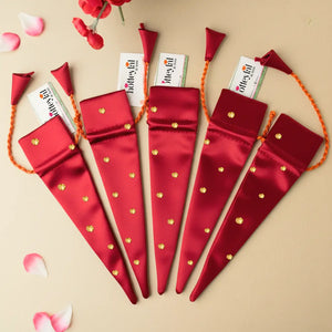 Chotteylal and Sons Heritage Red Stone Satin Heritage Mehndi Cone Holder