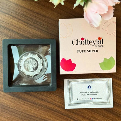 Banyan Tree, Star Shape, 5 gm,999 Purity Silver Coin