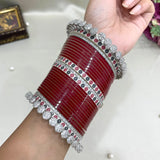 Pure Pearl Exquisite Diamond Maroon Chooda