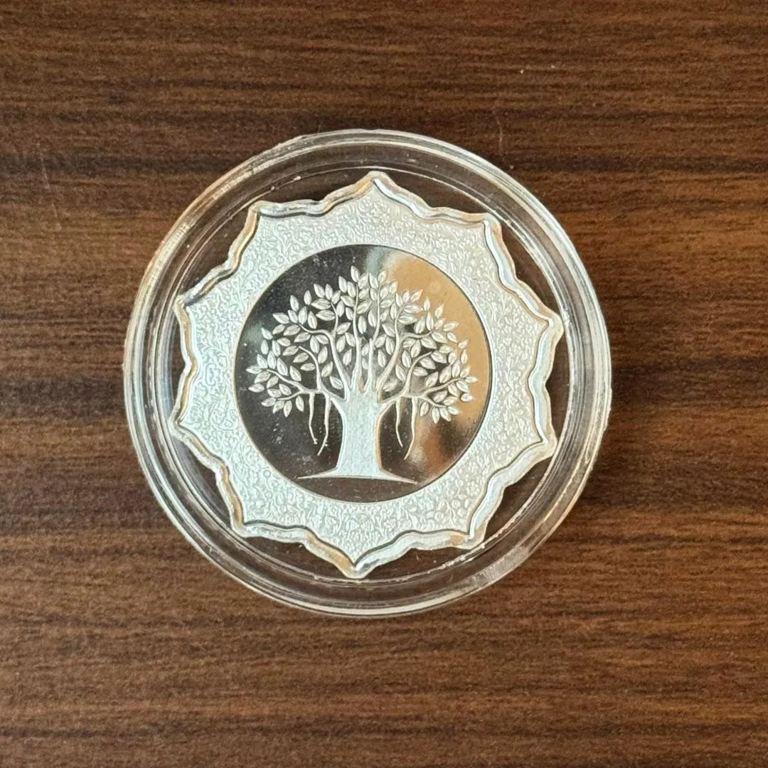 Banyan Tree, Star Shape, 5 gm,999 Purity Silver Coin