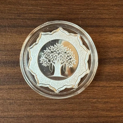Banyan Tree, Star Shape, 5 gm,999 Purity Silver Coin