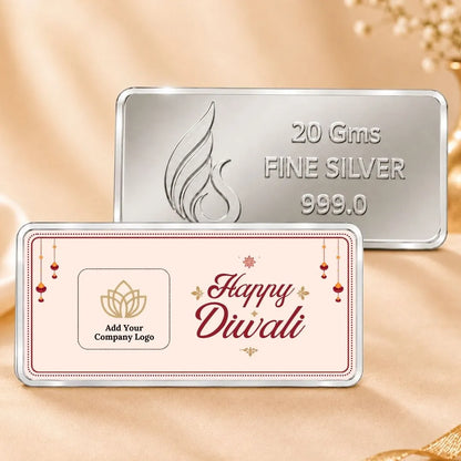 Happy Diwali 20g Custom Silver Bar - Add Your Name/Company
