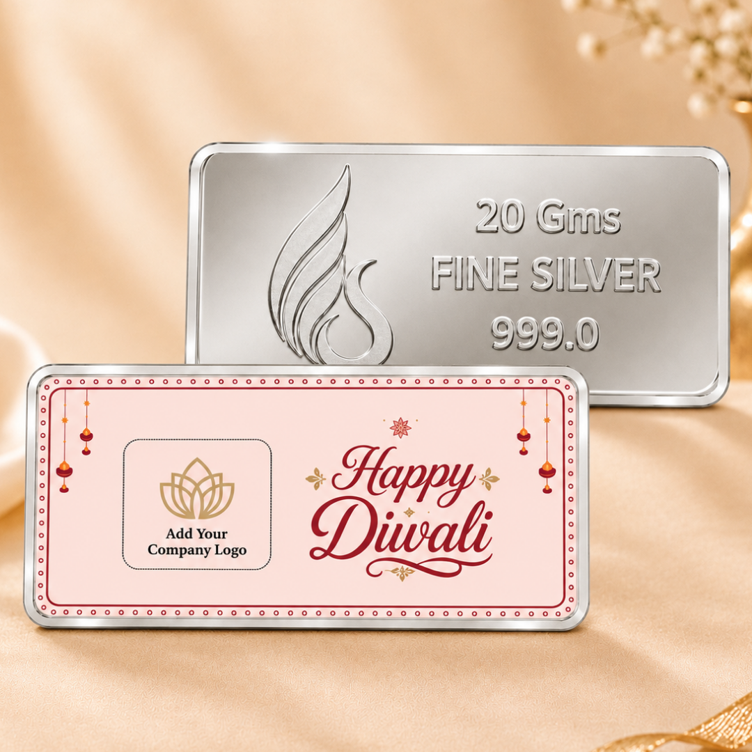 Happy Diwali 20g Custom Silver Bar - Add Your Name/Company