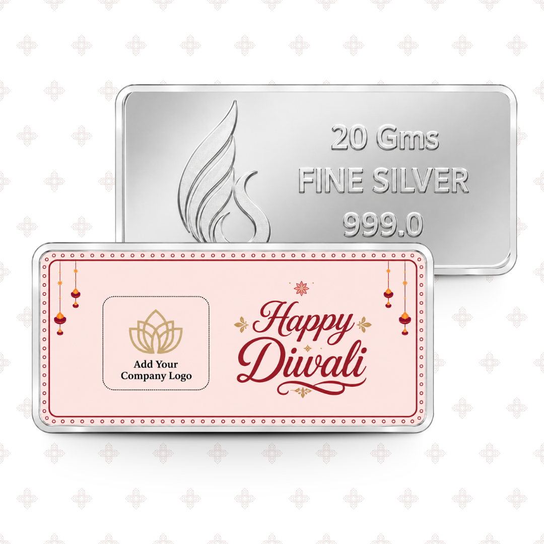 Happy Diwali 20g Custom Silver Bar - Add Your Name/Company