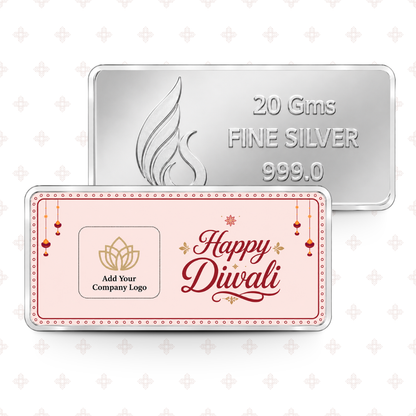 Happy Diwali 20g Custom Silver Bar - Add Your Name/Company