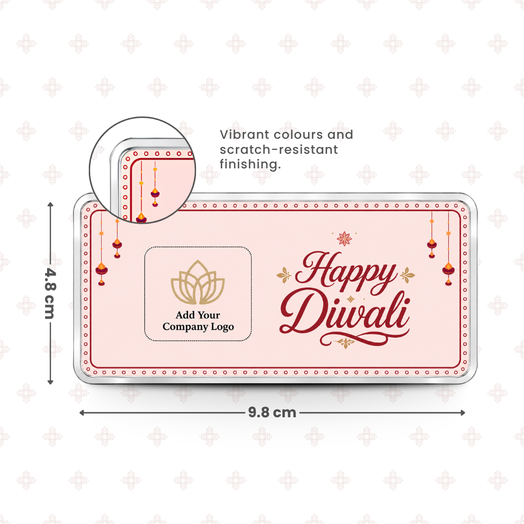 Happy Diwali 20g Custom Silver Bar - Add Your Name/Company