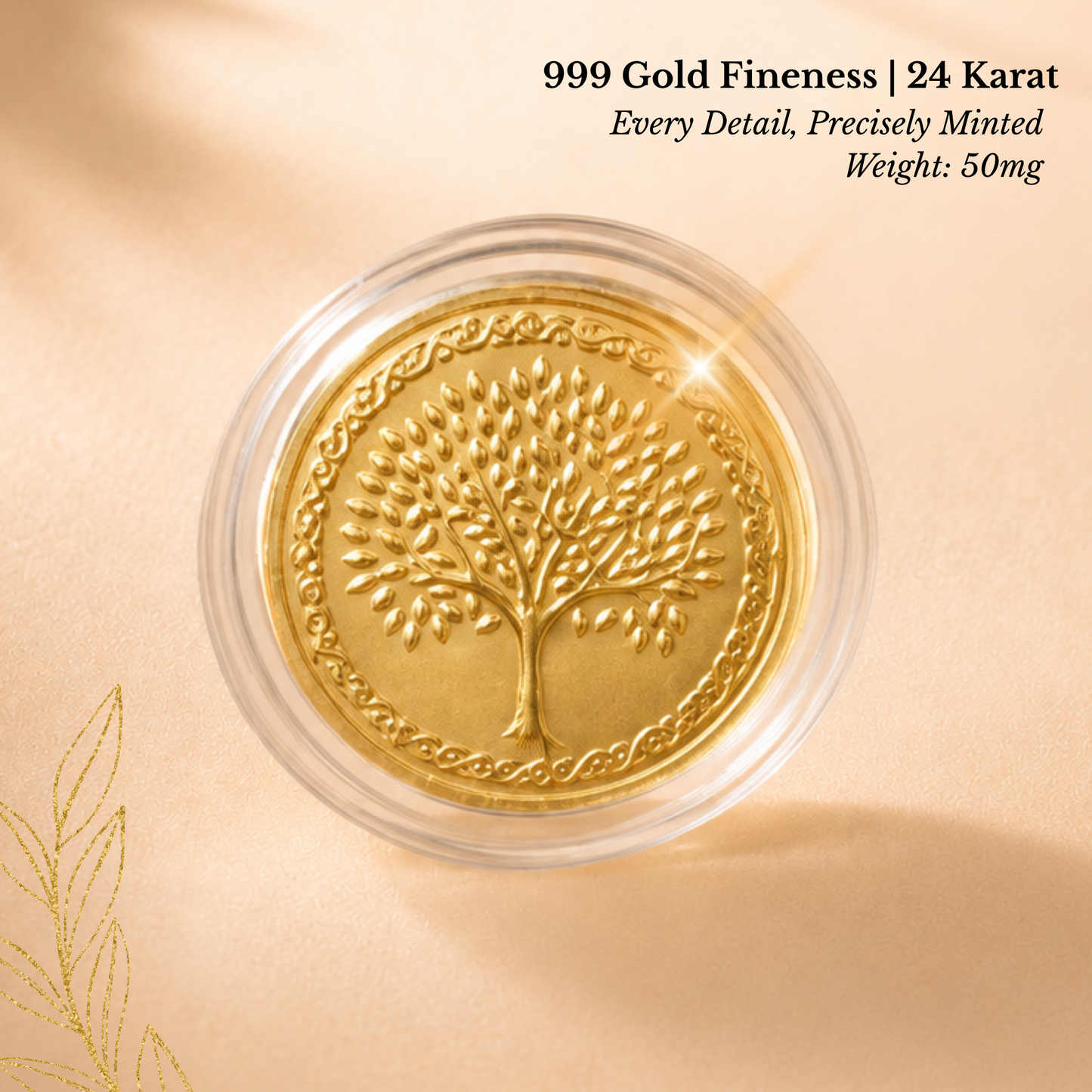 50mg Gold Banyan Tree Coin – Tree of Prosperity Gift Box