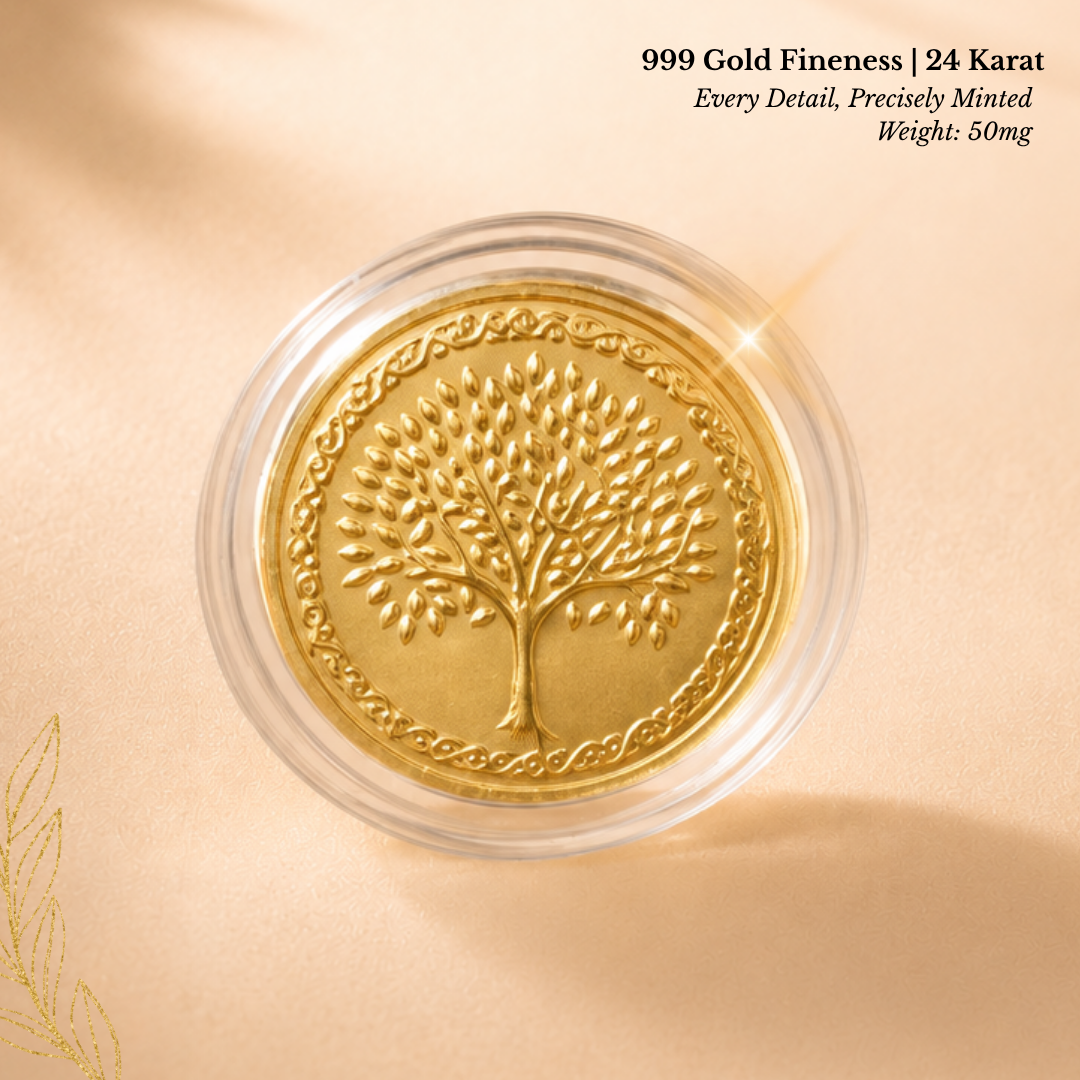 50mg Gold Banyan Tree Coin with Designer Card