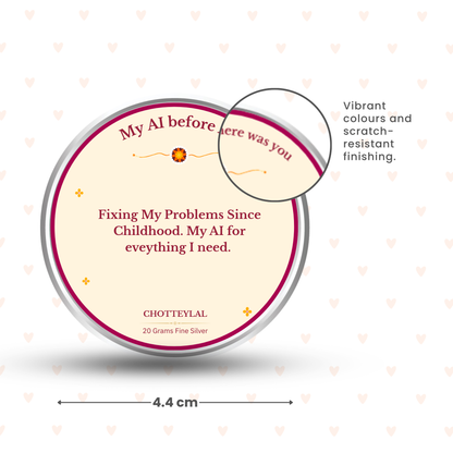 My AI Before AI – Personalised Photo Silver Coin Raksha Bandhan Gift